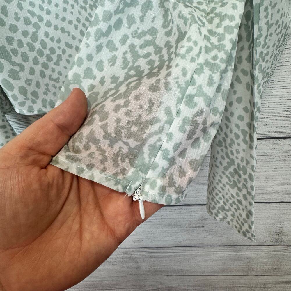 Sincerely Ours Women's Mint Python Rosie Puff Sle… - image 5